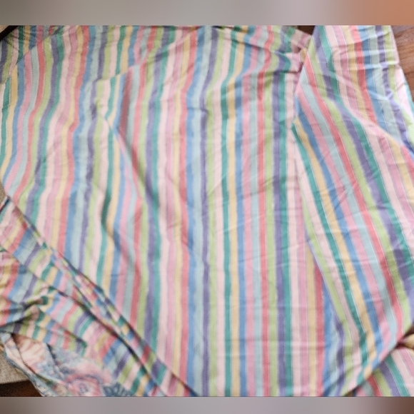 Vintage Collier Campbell Floral Pastel Queen Duvet Cover W/Shabby Chic Shams - Picture 8 of 14